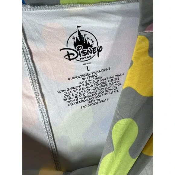 Disney Parks Mickey Balloons Women's Leggings Gray size Large Stretch Pants - Picture 14 of 15